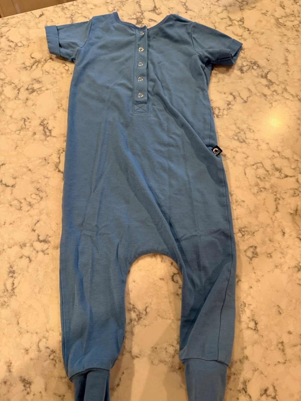 Rags Blue Kids One-Piece Romper - Snap Front Comfort